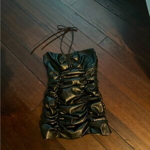 Lovers and friends, black mini leather dress